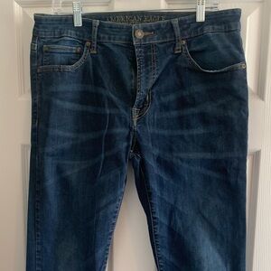 American Eagle Outfitters Men's Dark Blue Straight Jeans